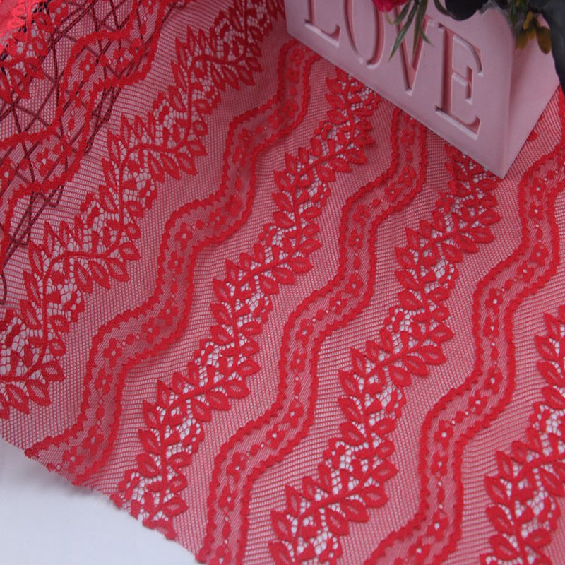 Lace Fabric Leaf Bridal Nylon Warp Knit for Lingerie Wholesale Supplie 4